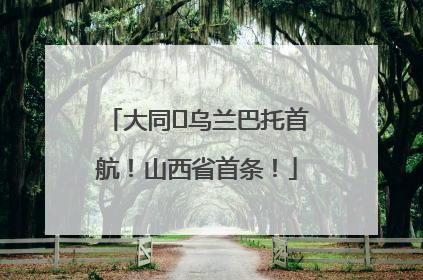 大同⇌乌兰巴托首航！山西省首条！