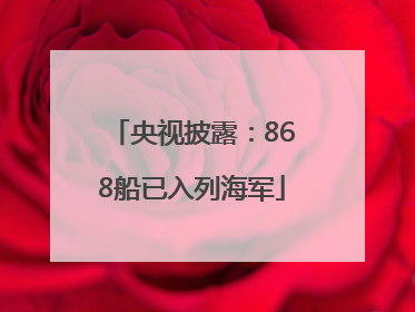 央视披露：868船已入列海军