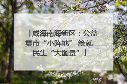 威海南海新区：公益集市“小阵地” 绘就民生“大图景”