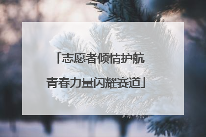 志愿者倾情护航 青春力量闪耀赛道