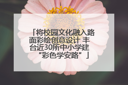 将校园文化融入路面彩绘创意设计 丰台近30所中小学建“彩色学安路”