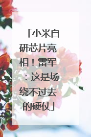 小米自研芯片亮相！雷军：这是场绕不过去的硬仗