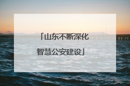 山东不断深化智慧公安建设