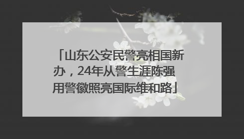 山东公安民警亮相国新办，24年从警生涯陈强用警徽照亮国际维和路