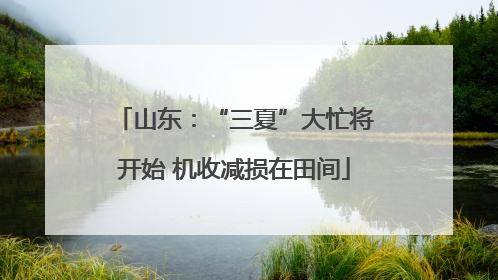 山东：“三夏”大忙将开始 机收减损在田间