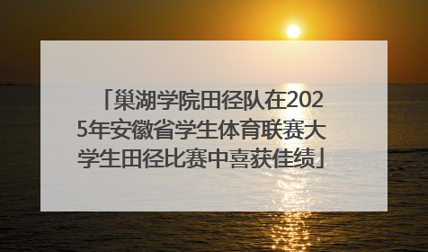 巢湖学院田径队在2025年安徽省学生体育联赛大学生田径比赛中喜获佳绩