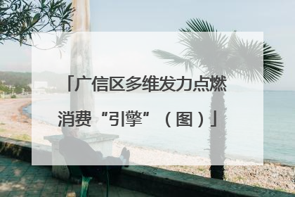 广信区多维发力点燃消费“引擎”（图）
