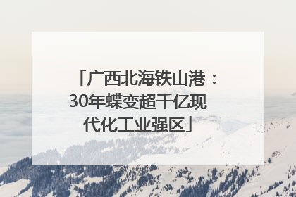 广西北海铁山港：30年蝶变超千亿现代化工业强区