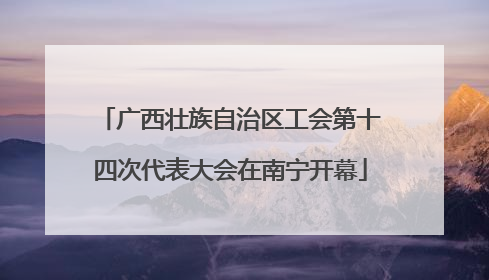 广西壮族自治区工会第十四次代表大会在南宁开幕