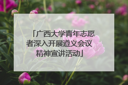 广西大学青年志愿者深入开展遵义会议精神宣讲活动