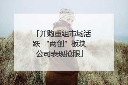 并购重组市场活跃 “两创”板块公司表现抢眼