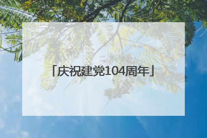 庆祝建党104周年
