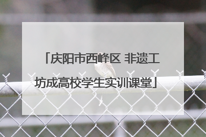 庆阳市西峰区 非遗工坊成高校学生实训课堂