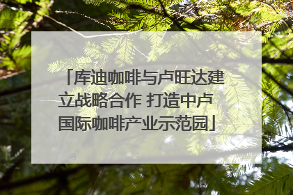 库迪咖啡与卢旺达建立战略合作 打造中卢国际咖啡产业示范园