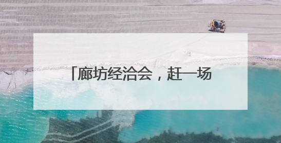 廊坊经洽会，赶一场国际化的经济大集