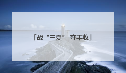 战“三夏” 夺丰收