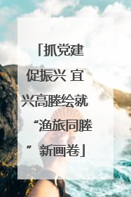 抓党建 促振兴 宜兴高塍绘就“渔旅同塍”新画卷