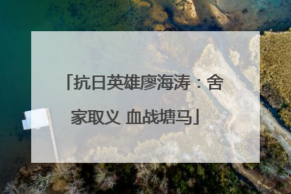 抗日英雄廖海涛：舍家取义 血战塘马