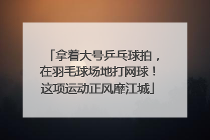 拿着大号乒乓球拍，在羽毛球场地打网球！这项运动正风靡江城