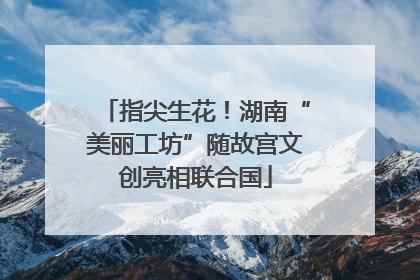 指尖生花！湖南“美丽工坊”随故宫文创亮相联合国