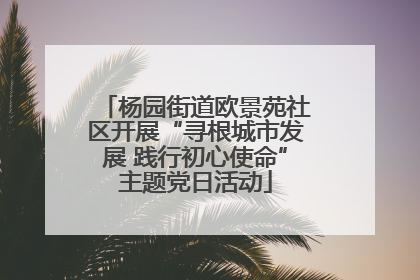 杨园街道欧景苑社区开展“寻根城市发展 践行初心使命”主题党日活动