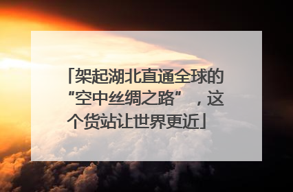 架起湖北直通全球的“空中丝绸之路”，这个货站让世界更近