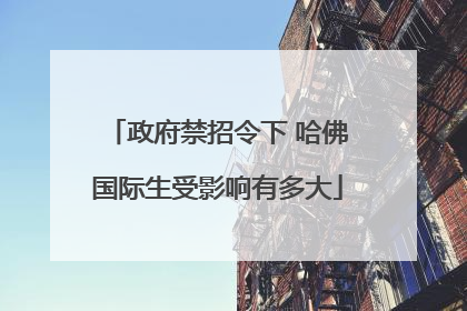 政府禁招令下 哈佛国际生受影响有多大