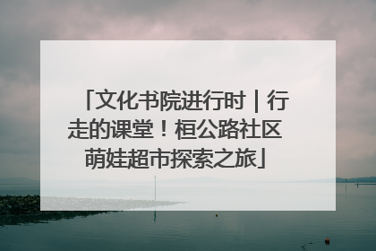 文化书院进行时｜行走的课堂！桓公路社区萌娃超市探索之旅