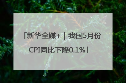 新华全媒+｜我国5月份CPI同比下降0.1%