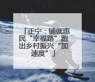 正宁：铺就惠民“幸福路”跑出乡村振兴“加速度”