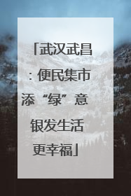 武汉武昌：便民集市添“绿”意 银发生活更幸福