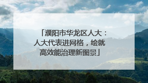 濮阳市华龙区人大：人大代表进网格，绘就高效能治理新图景
