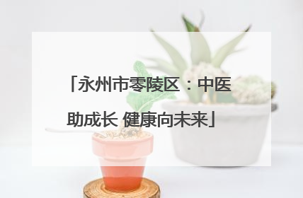 永州市零陵区：中医助成长 健康向未来