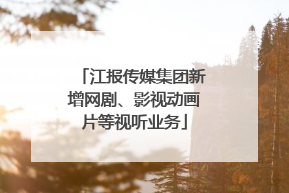 江报传媒集团新增网剧、影视动画片等视听业务