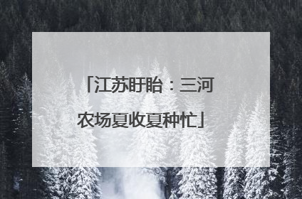 江苏盱眙：三河农场夏收夏种忙