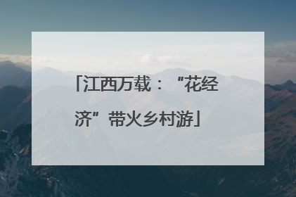 江西万载：“花经济”带火乡村游