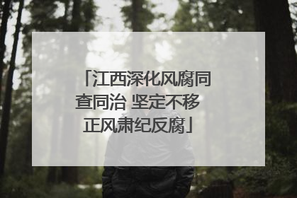 江西深化风腐同查同治 坚定不移正风肃纪反腐