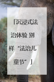 沉浸式法治体验 别样“法治儿童节”