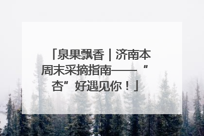 泉果飘香｜济南本周末采摘指南——“杏”好遇见你！