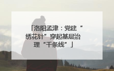 洛阳孟津：党建“绣花针”穿起基层治理“千条线”