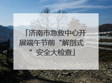 济南市急救中心开展端午节前“解剖式”安全大检查