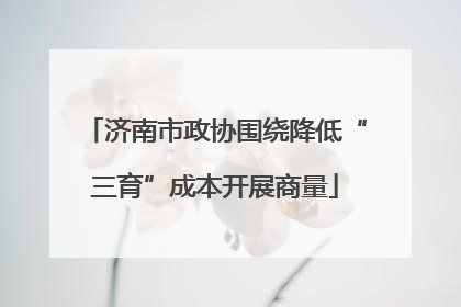 济南市政协围绕降低“三育”成本开展商量