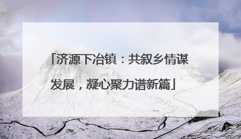 济源下冶镇：共叙乡情谋发展，凝心聚力谱新篇