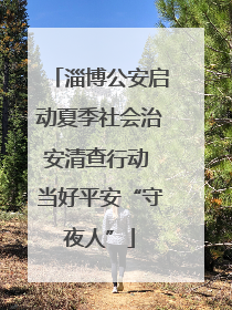 淄博公安启动夏季社会治安清查行动 当好平安“守夜人”