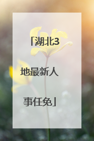 湖北3地最新人事任免