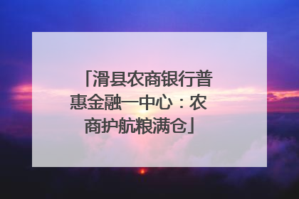 滑县农商银行普惠金融一中心：农商护航粮满仓