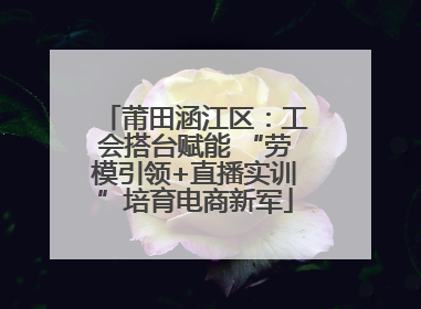 莆田涵江区：工会搭台赋能 “劳模引领+直播实训”培育电商新军