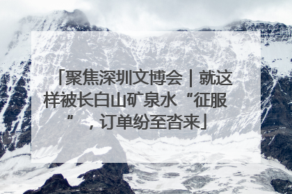 聚焦深圳文博会｜就这样被长白山矿泉水“征服”，订单纷至沓来