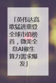 英伟达高歌猛进重登全球市值榜首，微美全息AI催生算力需求爆发
