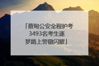 蔡甸公安全程护考 3493名考生逐梦路上警徽闪耀